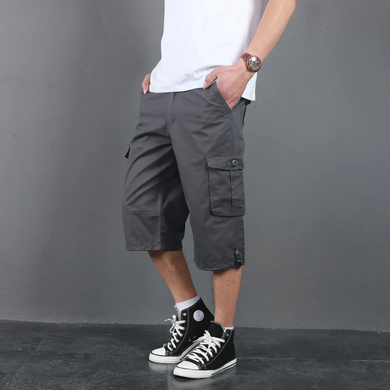 

High Quality Summer Military Beach Men's Shorts Tactical Trousers Cargo Multi Pocket Shorts Loose Climbing Trekking Trousers