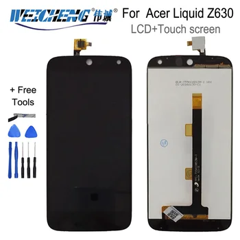 

High Quality Black Lcd For Acer Liquid Z630 LCD Display + Touch Screen Digitizer Assembly Replacement Parts+ Tools