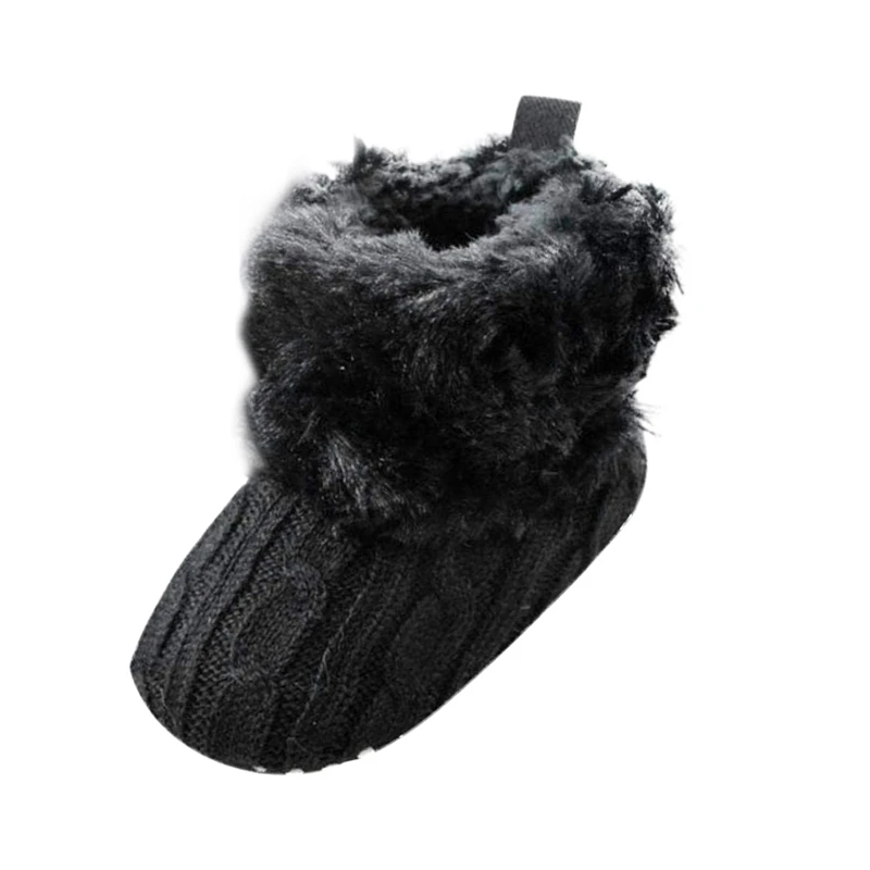 

Baby Toddler Infant Girls Snow Boots Soft Sole Prewalker Crib Shoes (0~6 Month Length:4.3inch US:2.5, Black)