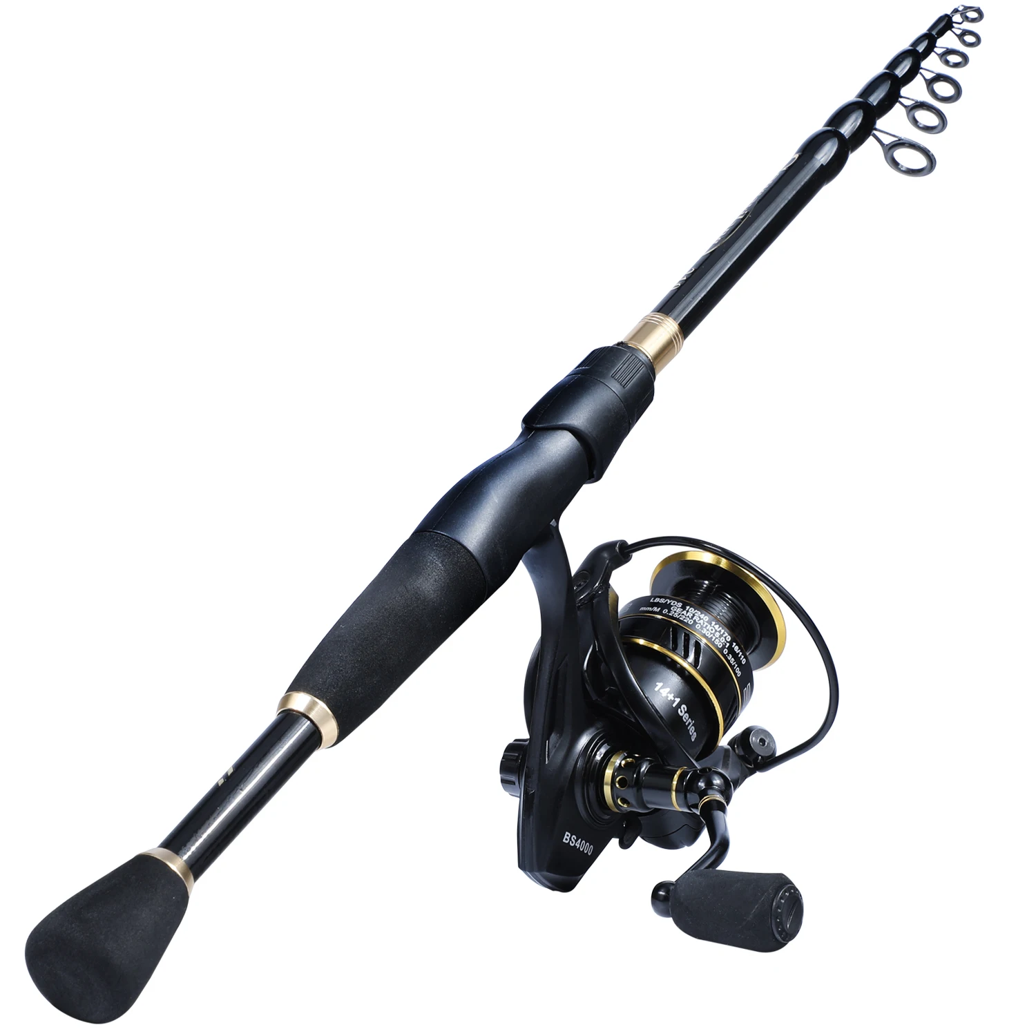 Sougayilang Fishing Rod and Reel Combo Set with Telescopic Spinning R