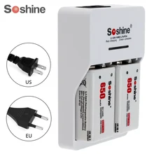 Aliexpress - 2pcs SC-V1 II 600mAh 9V 6F22 Rechargeable Battery+Smart Intelligent Ni-MH/Li-ion Battery Charger with LED Indicator with box