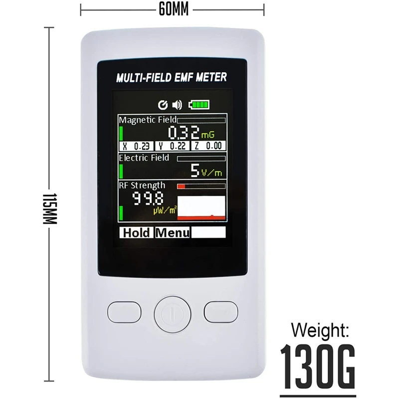 US $232.31 MultiField EMF Meter RF Gauss Meter 2000MG Electronetic Electric RF Field Strength Tester with Warning Indicator
