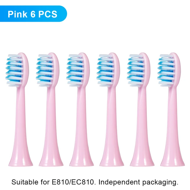 Ultrasonic Electric Toothbrush Wireless Charging for Adult IPX7 Waterproof Replacement Heads Whitening Teeth Timer Smart Brush PK 6 PCS