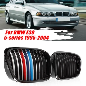

Hot 2Pcs Car Front Gloss M-color Kidney Grille Grilles For BMW E39 5 Series 525 528 530 540 M5 1997 1998 1999 2000 2001 2002 200