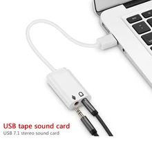 USB звуковая карта Виртуальная 7,1 3D Внешний USB аудио адаптер USB к разъему 3,5 мм наушники микрофон динамик для ноутбука ноутбук ПК