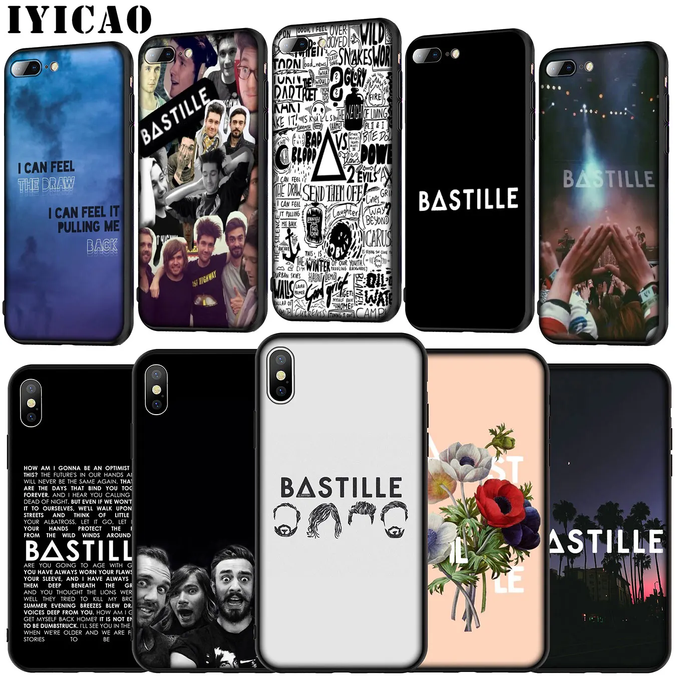 Bastille Soft Silicone Cover Case for iPhone 11 Pro XR X XS Max 6 6S 7 8 Plus 5 5S SE Phone |