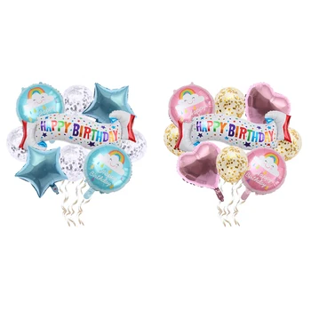 

9Pcs Foil Balloon Children Happy Birthday Balloons Party Decor Balloons Birthday Party Theme Decor