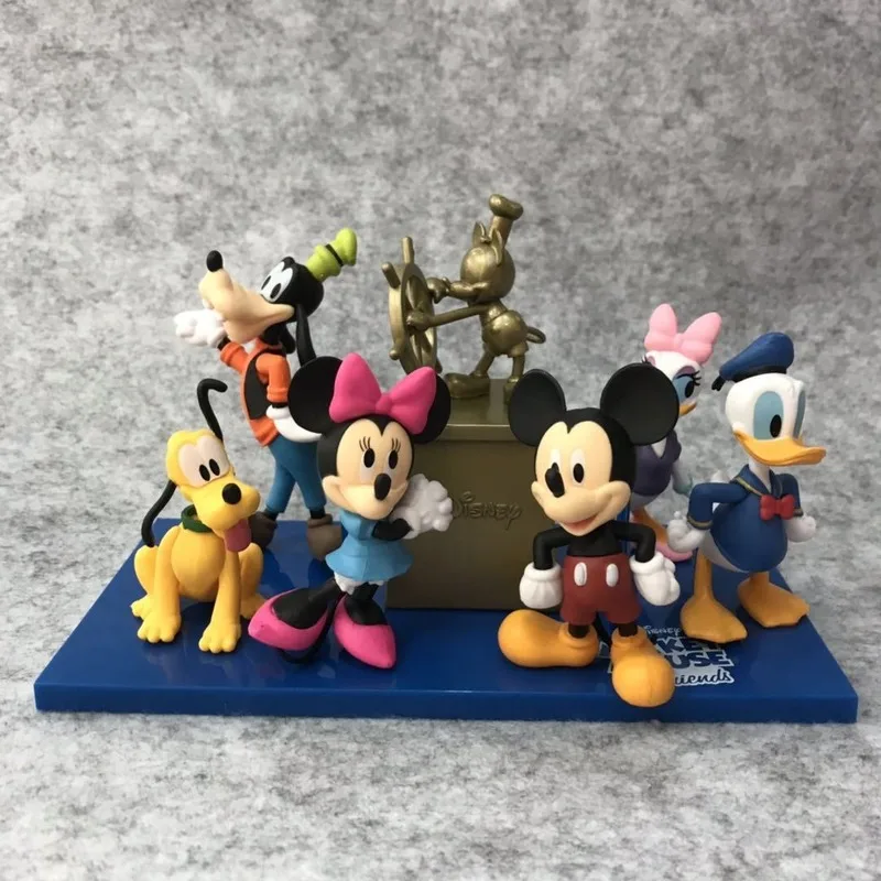 

7Pcs Original Disney Mickey Mouse Clubhouse Minnie Donald Duck Daisy Anime Figure PVC Action Figure Toys Children Birthday Gift