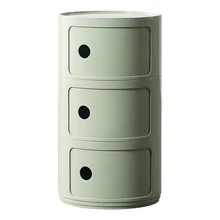 Table de chevet nordique moderne Simple, petite armoire ronde, Mini étagère de chevet en plastique créative, table de chevet, casiers multicouches