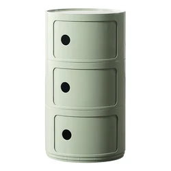 Mesita de noche nórdica, mueble pequeño redondo Simple y moderno, Mini mesita de noche lateral de plástico creativa, armario multicapa