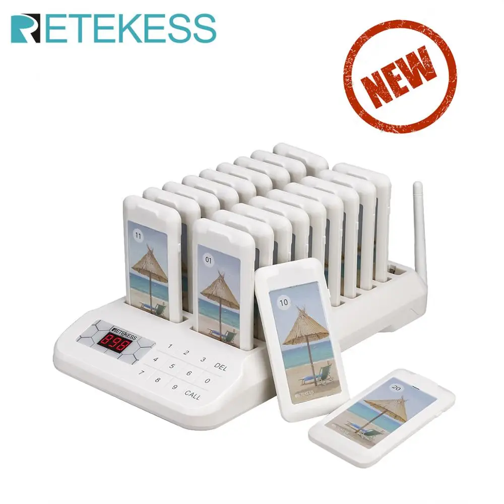 RETEKESS TD172 сигнальное устройство для ресторана 20 ресторанный пейджер вызова