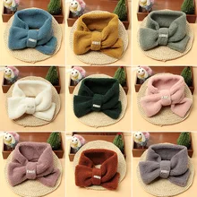 Зимний плотный Цвет Детский шарф теплый Для мужчин's и Для женщин ребенка-Стиль крест шарф