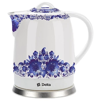 

Teapot China Electric Delta DL-1233В blue flowers, 1500 W, 1,7 L