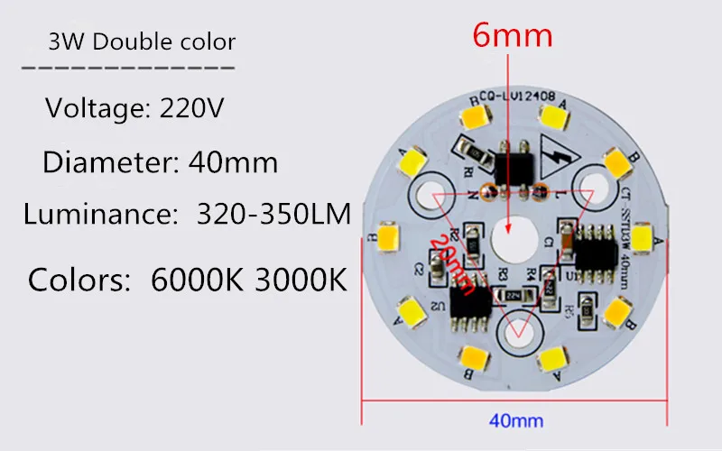 20 шт. SMD 2835 Светодиодный светильник PCB, диммируемая интегрированная умная IC AC 220V Драйвер Белый ww 3W 5 Вт 7 Вт 9 Вт 12 Вт 15 Вт 18 Вт blubs светильник