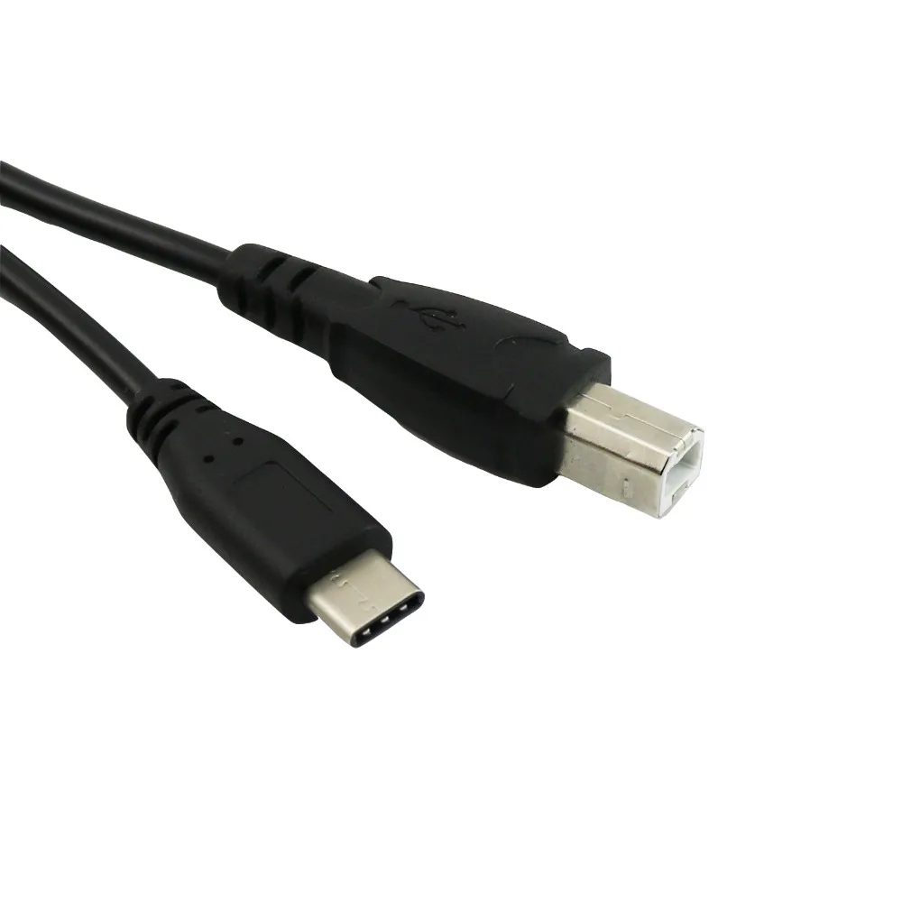 1x USB 3,1 type C штекер USB 2,0 B штекер принтера сканер данных зарядный разъем Кабель-адаптер шнур 3 фута/1 м