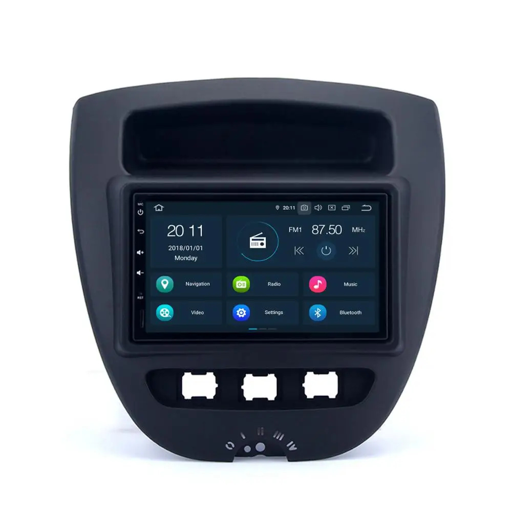 Toyota PX6 4+ 64G Android 9,0 Sysem Двухканальное радио для Citroen C1 Aygo peugeot 107 gps Navi RDS BT SWC AUX OBD DVR сенсорный экран