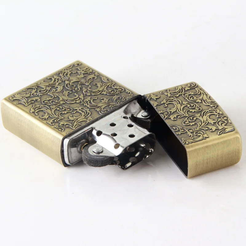 Классические ветрозащитные зажигалки для сигарет из ротанга, керосин, кремень, бензин, винтажная бензиновая зажигалка, масло, бензин, многоразовый