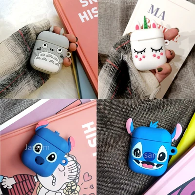 

For AirPods Case 3D Cute Biscuits Earphone Cases For Apple Airpods 2 Funny Protect Cover without Finger Ring Strap