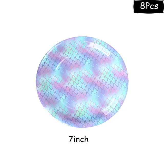 Mermaid Party Decor 3-tier Paper Cake Stand Baby Shower Girl 1st Birthday Party Decoration Under The Sea Beach Wedding  Supplies (4)