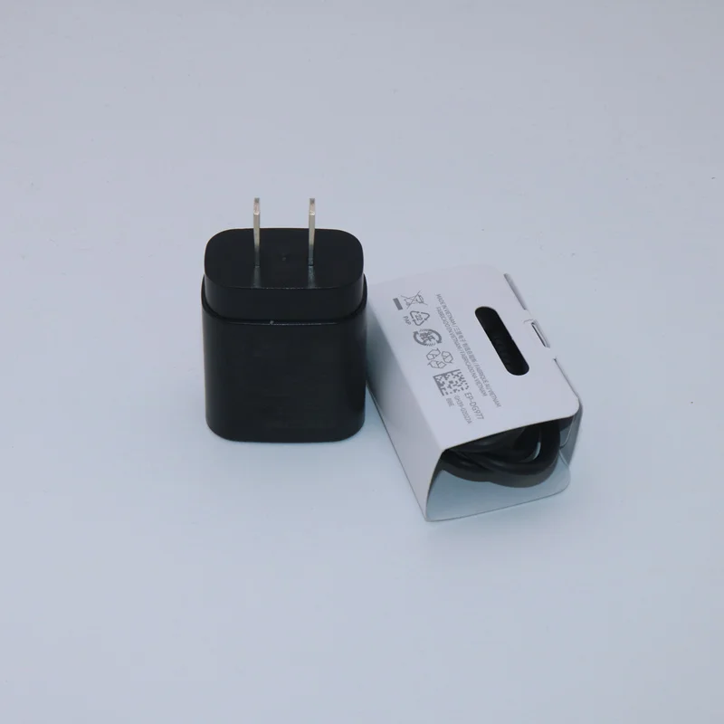 USx cable black samsung Note 10 Мобильный телефон супер быстрое зарядное устройство 25 Вт ЕС Путешествия Usb PD PSS Быстрая Зарядка адаптер EP-TA800 note 10 plus s 10 - Тип штекера: USx cable black
