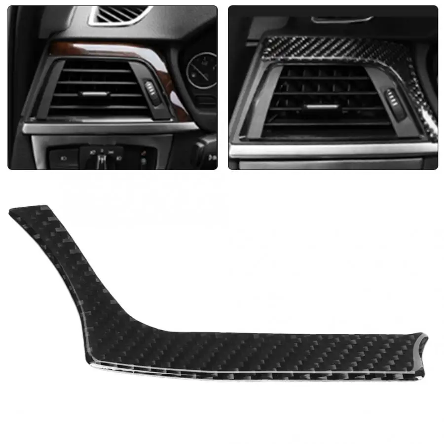 automobiles Carbon Fiber Style Car Accessories Left Air Outlet Stickers Fits for 3ser F30 2013-2018 araba aksesuar Styling | Автомобили и