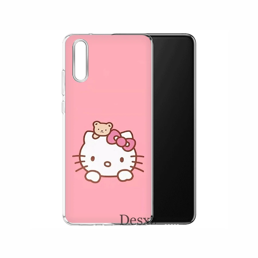 Мобильный чехол для телефона из термополиуретана для huawei P30 P20 P10 P8 P9 Lite рro huawei P Smart Z Plus чехол Hello Cat Чехол Kitty