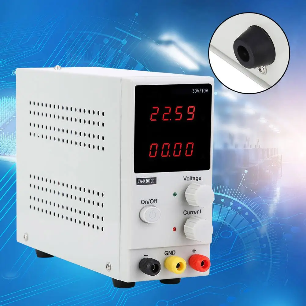LW-K3010D Высокая точность переключения регулируется Питание 30 V/10A 4-разрядный профессиональный Электрический Импульсный источник Питание инструмент
