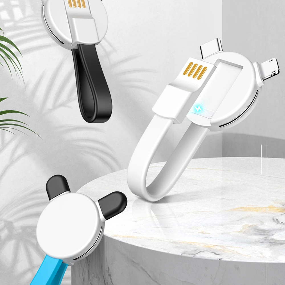 Кабель Moucit 3 в 1 Micro Usb Tyep C для зарядного устройства iphone зарядка данных брелок для samsung Redmi K20 Pro Micro usb для huawei
