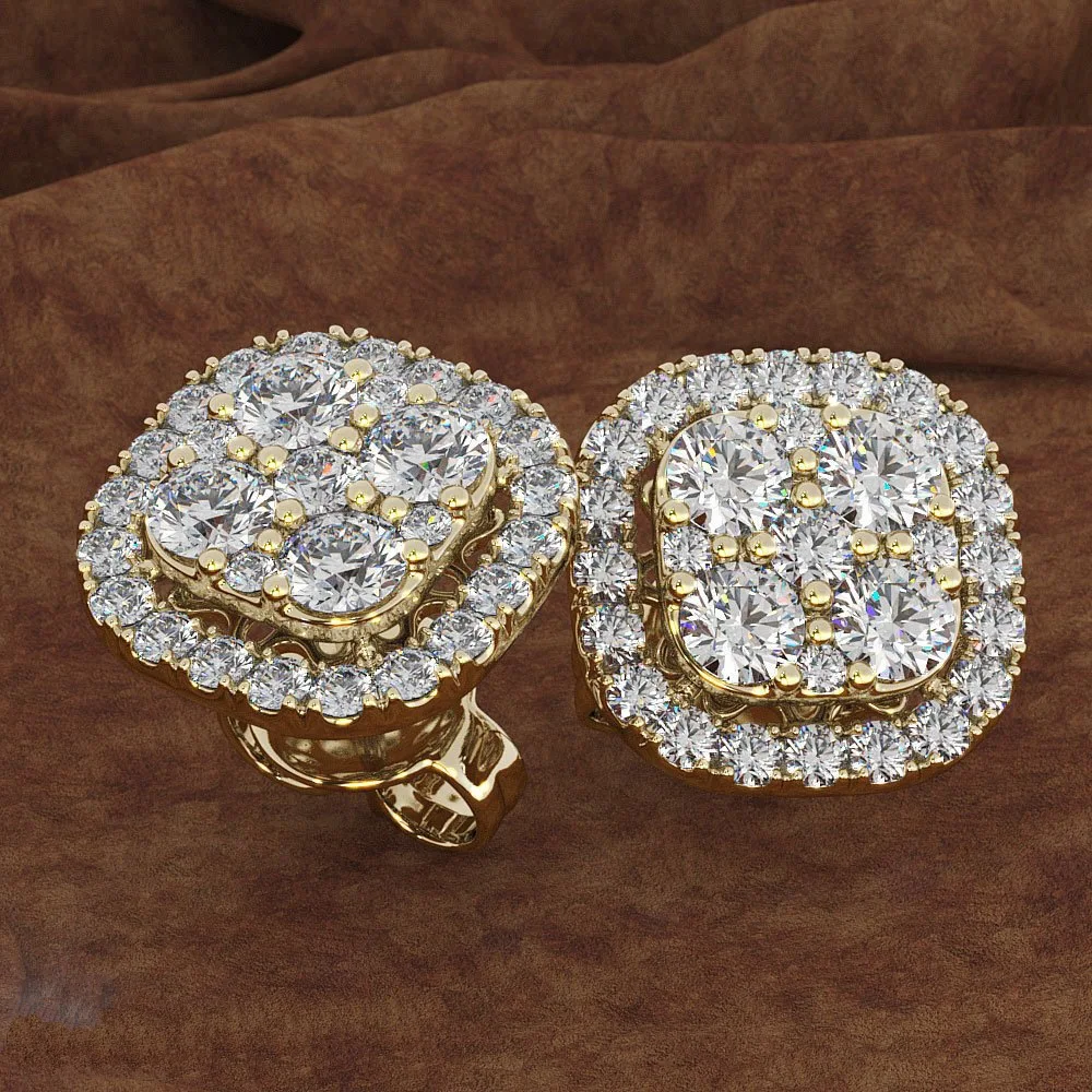 Pure Gemstone Earring for Women 14K Gold Diamond Peridot Oorbellen Bijoux Femme Bizuteria Stud Earrings Gold Jewelry Orecchini