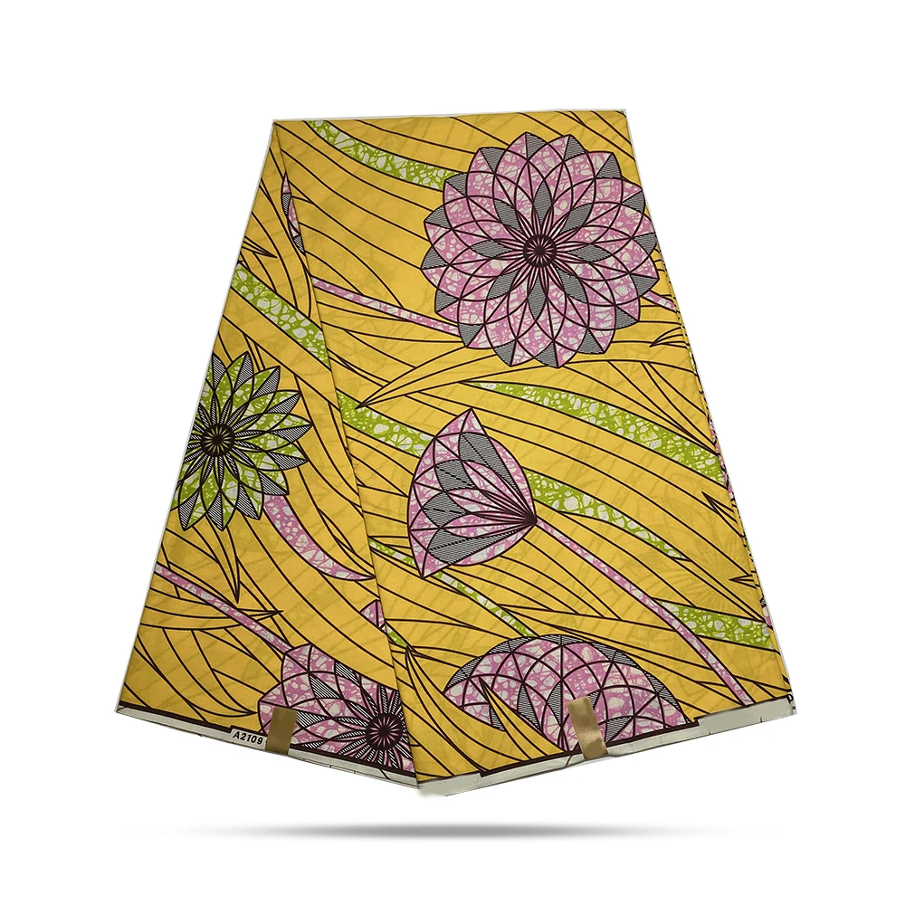 

Ankara fabric African wax fabric high quality 100% soft cotton 2020 stylish super pagne wax Ghana wax fabric 6 yards