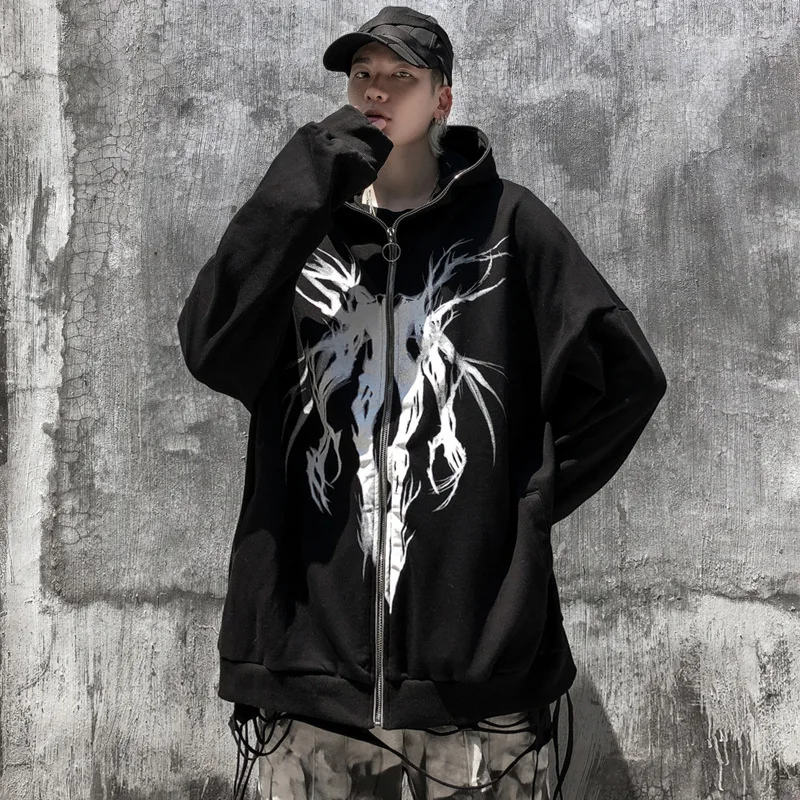 هودی دارک انجل پانک اورسایز Oversize Sweatshirt Punk 37 H86caa400828e425cb76f208e86818c935