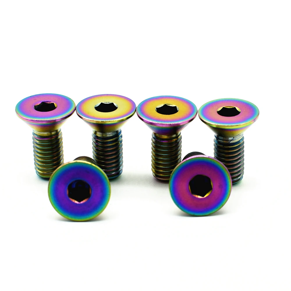 M6X10mm titanium bolts flat thex socket multiple  color (1)