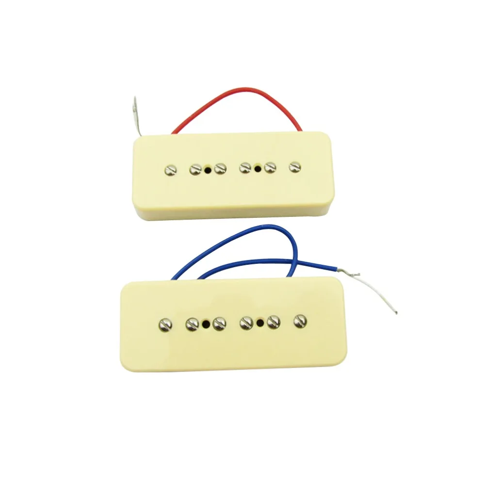 Musiclily 52 мм мост и 50 мм шеи P90 Soapbar Стиль гитары одна катушка Пикап для Gibson Les Paul гитары, крем