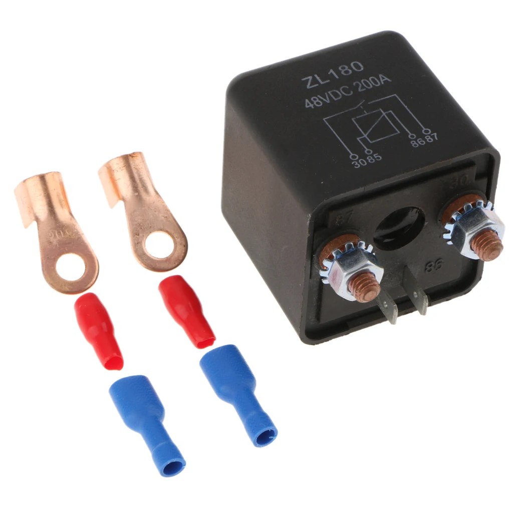 200A DC 48V High Current Auto Car Starter Relay 2 Pin SPST Start Contactor On/Off Switch