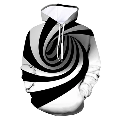 Крутая пара костюм гипноз Swirl 3D Толстовка мужская мода большой размер спандекс спортивный костюм хип хоп пуловер геометрический 3D печать