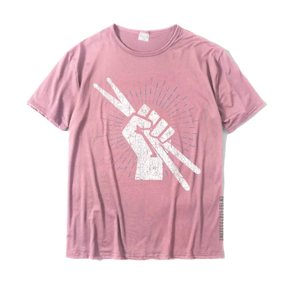 Casual Personalized Mother Day Pure Cotton Round Neck Youth Tops Shirts Normal T Shirt Wholesale Short Sleeve Top T-shirts Drummer Drum Sticks T shirt Percussion Lover Rock Gifts Tee__MZ21049 pink