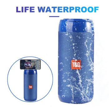 

TG113C Wireless Bluetooth Speaker Stereo Column Portable Speaker Sport Waterproof Bass Outdoor For U Disk Card FM Radio USB Slot