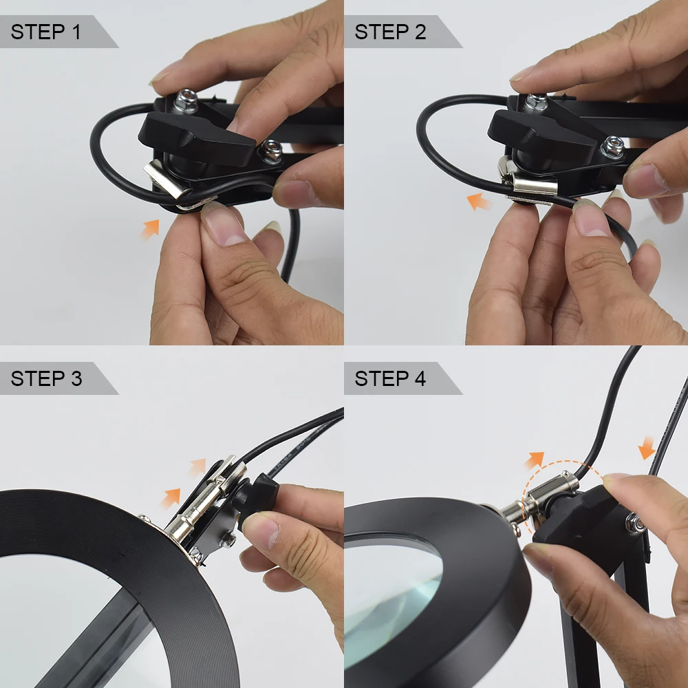 Увеличительное стекло NEWACALOX 5X с подсветкой USB 3 цвета светодиодное увеличительное