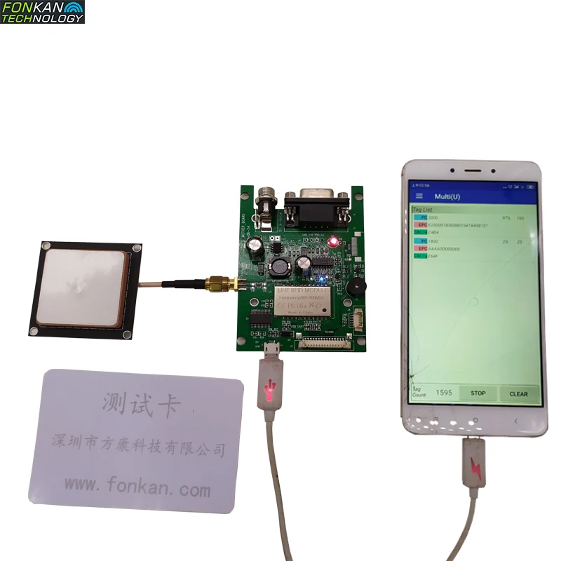 FONKAN 915 МГц RFID UHF Development kit для системы Android интегрированный модуль 3dbi антенна| |