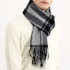 Scarf Men Winter Strip Solid Plaid Wool Scarf Luxury Classical Warm Long Soft Cashmere Winter Scarves for Men Winter Accessories ► Photo 3/6