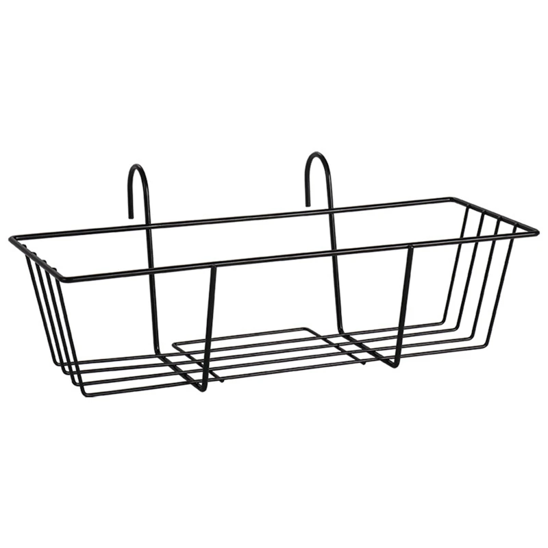 wicker patio furniture Hanging Baskets Planter Railing Planter the Rail Fence Pots Stand Railing Planter Baskets for Balcony Porch Fence patio furniture