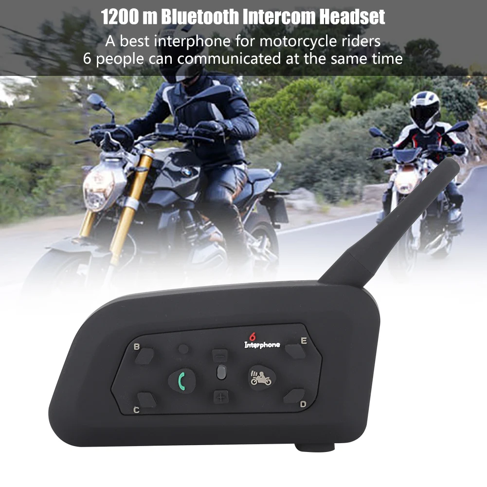 1200 метров беспроводной интерком шлем переговорные Bluetooth гарнитура Водонепроницаемый солнцезащитный защита от пыли для мотоциклистов