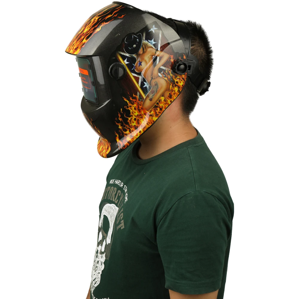 

Hot New Solar Energy Automatic Variable Light Electric Welding Mask/Helmet/Welder Cap/Lens/Face with Adjustable Headband Knob