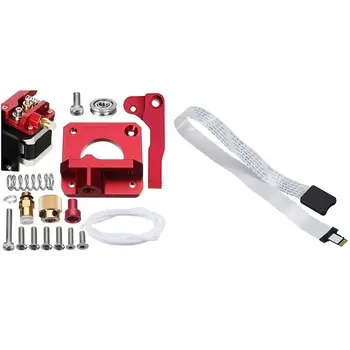 

Upgraded MK8Aluminum Drive Feed Replacement 3D Printer Extruders Kit with Extension Cable Adapter Flexible Extender