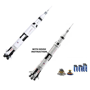 

NEW Ideas Series International Space Station The Apollo Saturn V Model Building Blocks Compatible 21321 21309 Toys for children