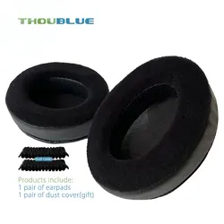 Premium Replacement Memory Foam Ear Pads - Silver Edition (2Black velvet)