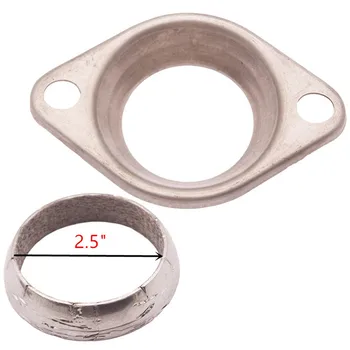 

2PCS SET 2.5 COLLECTOR FLANGE & DONUT GASKET HEADER For 2.5" EXHAUST CIVIC INTEGRA
