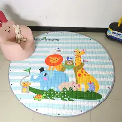 Детский коврик для ползания круглый ковер для детей детский коврик для игры хлопковый коврик мягкие удобные коврики-головоломки Детская