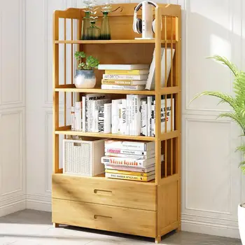 

Bookshelf Bookcase Simple Modern Bookshelf Floor Simple Bookshelf Living Room Solid Wood Shelf Desk Locker