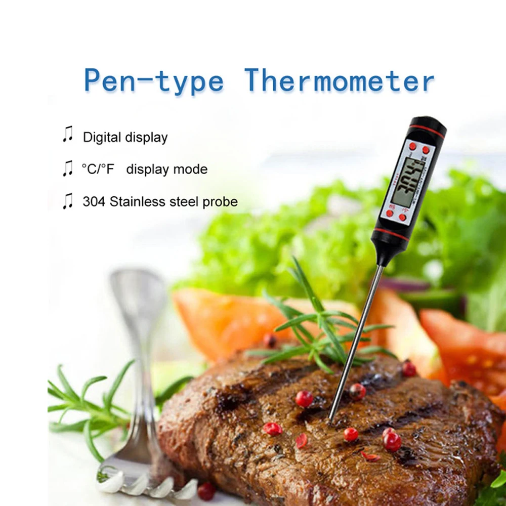 Digital Meat Thermometer Cooking Food Kitchen BBQ Probe Water Milk Oil  Liquid Oven Digital Temperature Sensor Meter Thermocouple